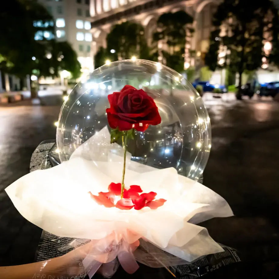 手持ちバルーン「花入りアクアブーケ」【東京都|ORYZAE】